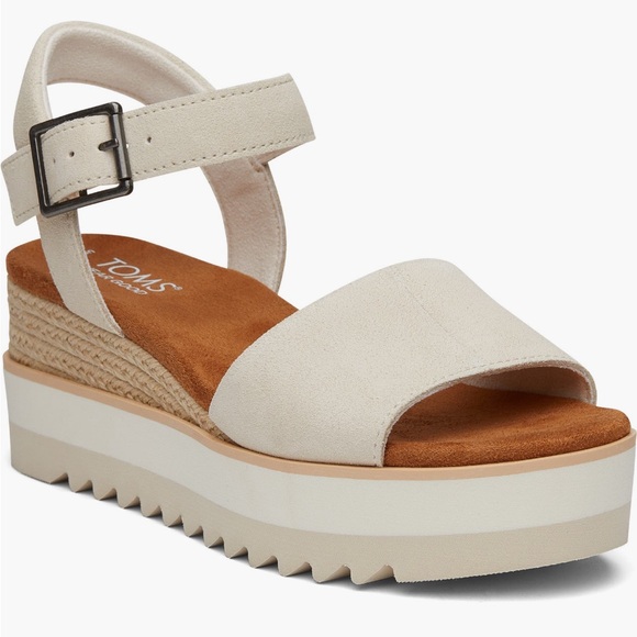 TOMS Women's Diana Platform Wedge Sandal Espadrille - Picture 1 of 6